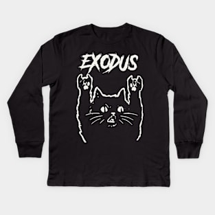 exodus metal cat Kids Long Sleeve T-Shirt